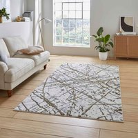 Artemis B8403A Gold Silver Silky Rug