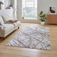Artemis B8403A Pink Silver Silky Rug
