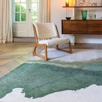 Lagoon Palm Green 9331 Indoor Outdoor Washable Eco Rug