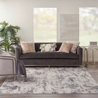 Kathy Ireland Royal Terrace KI42 White Blue Runner Rug