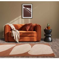 Canvas Collage Brown Sculpted Modern Wool Rug