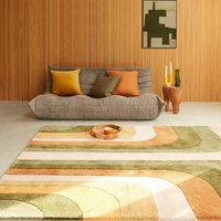 Romy 02 Retro Green Eco Friendly Modern Rug