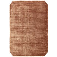 Gleam Terracotta Silky Viscose Pile Floor Rug