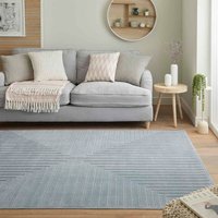 Maze Thin Soft Blue Plain Rug MAZ104