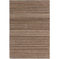 Abbus Tawny Brown Modern Boucle Thin Rug