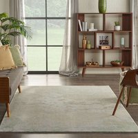Twilight TWI06 Ivory Green Abstract Rug Circle