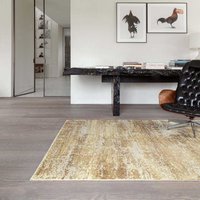 Venus Abstract Cloud Rug Gold