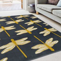 Maestro Dragonfly Rug Charcoal