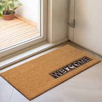 Welcome Coir Rubber Natural Brown Doormat