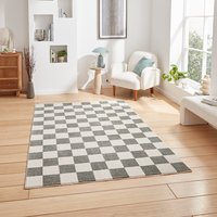 Baltimore Green White Modern Checker Rug