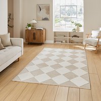 Lyna Beige White Washable Rug