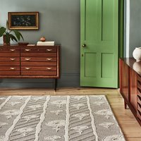 V&A Noble Moderne Grey Geo Floral Rug