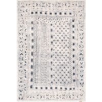 V&A Opal Masi Polar White Traditional Rug