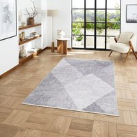Whisper Grey Modern Washable Rug