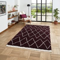 Boho 8280 Purple Berber Shaggy Moroccan Rug