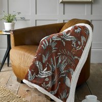 Crane Dance Cinnamon Red Throw