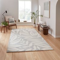 Catherine Lansfield Sorral Leaves Botanica Grey Rug