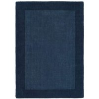 Origins Borders Navy Plain Wool Rug Runner