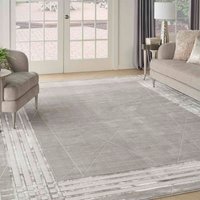 Desire DSR01 Grey Silver Luxury Silky Rug Runner