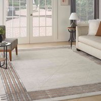 Desire DSR01 Ivory Silver Luxury Silky Rug Runner