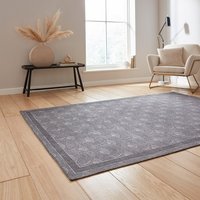 Catherine Lansfield Deco Peacock Washable Grey Rug