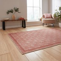 Catherine Lansfield Deco Peacock Washable Terracotta Rug