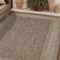 Flatweave Gel Greek Key Latte Rug