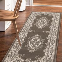 Maestro Traditional Taupe Rug Runner