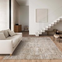 Kuza Portrait Abstract Geo Beige Rug