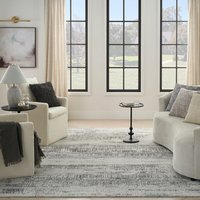 Harmony HAY01 Abstract Ivory Charcoal Rug
