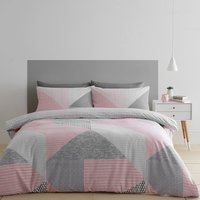 Catherine Lansfield Larsson Pink Duvet Cover Set