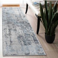 Emperor Styra Modern Abstract Silver Rug Runner