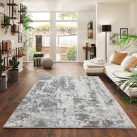 Emperor Styra Modern Abstract Silver Rug