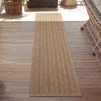 Harper Herringbone Indoor Outdoor Natural Rug Runner