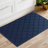 Ivy Trellis Washable Black Doormat