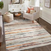 Aress Stripe Washable Multi Rug