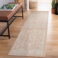 Maia Blossom Washable Coral Rug Runner