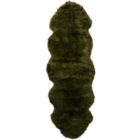 Native Sheepskin Olive Green Rug