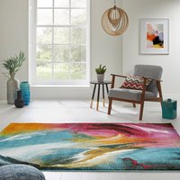 Art 104 Abstract Multi Rug by Concept Looms