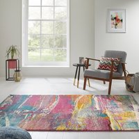 Art 107 Abstract Light Multi Rug by Concept Looms