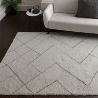 Azera Berber Rhombus Washable Shaggy Wool Rug