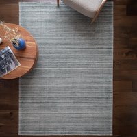 Hazy Sea Blue Contemporary Plain Rug