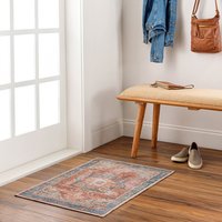 Amelie Lana Faded Rust Traditional Washable Rug