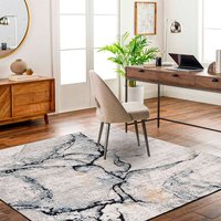 Jolie Lyna Marble Blue Abstract Rug