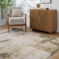 Myrtle Marble Cream Brown Abstract Rug by Galey Alix x Livabliss