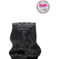 Jet Black - Invisible 20" Deluxe Clip In Remy Human Hair Extensions 200g