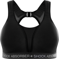 Shock Absorber Ultimate Run Bra Padded - Black/Silver 34F - Women's Sports Bra