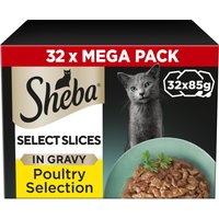 Select Slices Wet Cat Food Trays Poultry Selection Gravy 32 x
