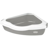Petsentials Corner Cat Litter Tray - Grey Petsentials Corner Cat Litter Tray - Grey