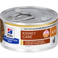 Hills Prescription Diet k/d Kidney Care Stew Cat Food 24x82g Can